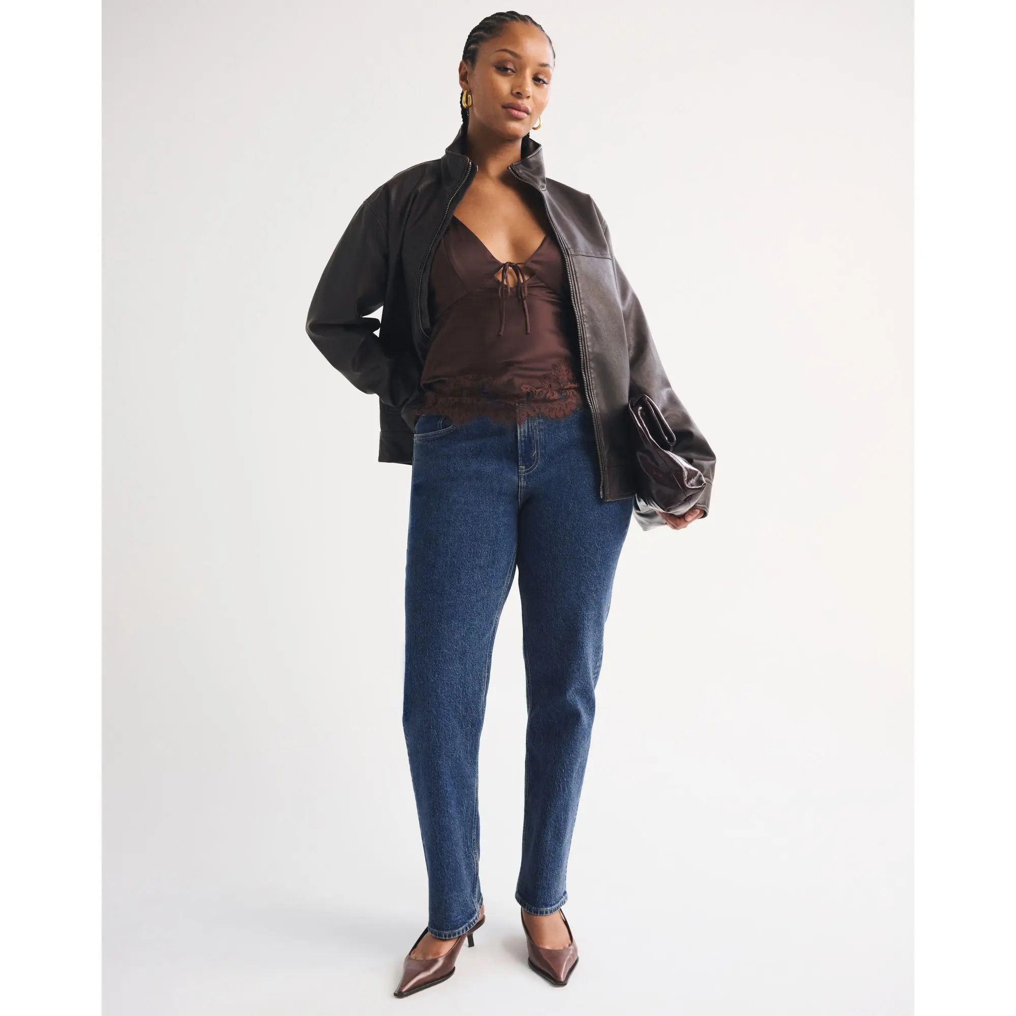 Abercrombie & Fitch Curve Love High Rise 90s Straight Jean