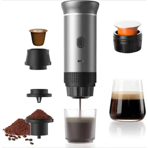 Portable Coffee Maker Espresso Machine, Mini Travel Camping Coffee Makers, Battery Portable Espresso Self-Heating Car Coffee Maker With Ground Coffee & NS Capsule Thanksgiving tableware Value Pack Valentine's Day gift Christmas