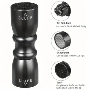 3-in-1 Billiard Pool Cue Tip Tool (scuffer/shaper/aerator) Billiard Accessory