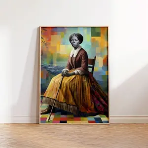 Room Decor, Harriet Tubman Vintage Poster - Civil Rights Icon, American History Art Print, Freedom Fighter Art, Vintage Wall Decor