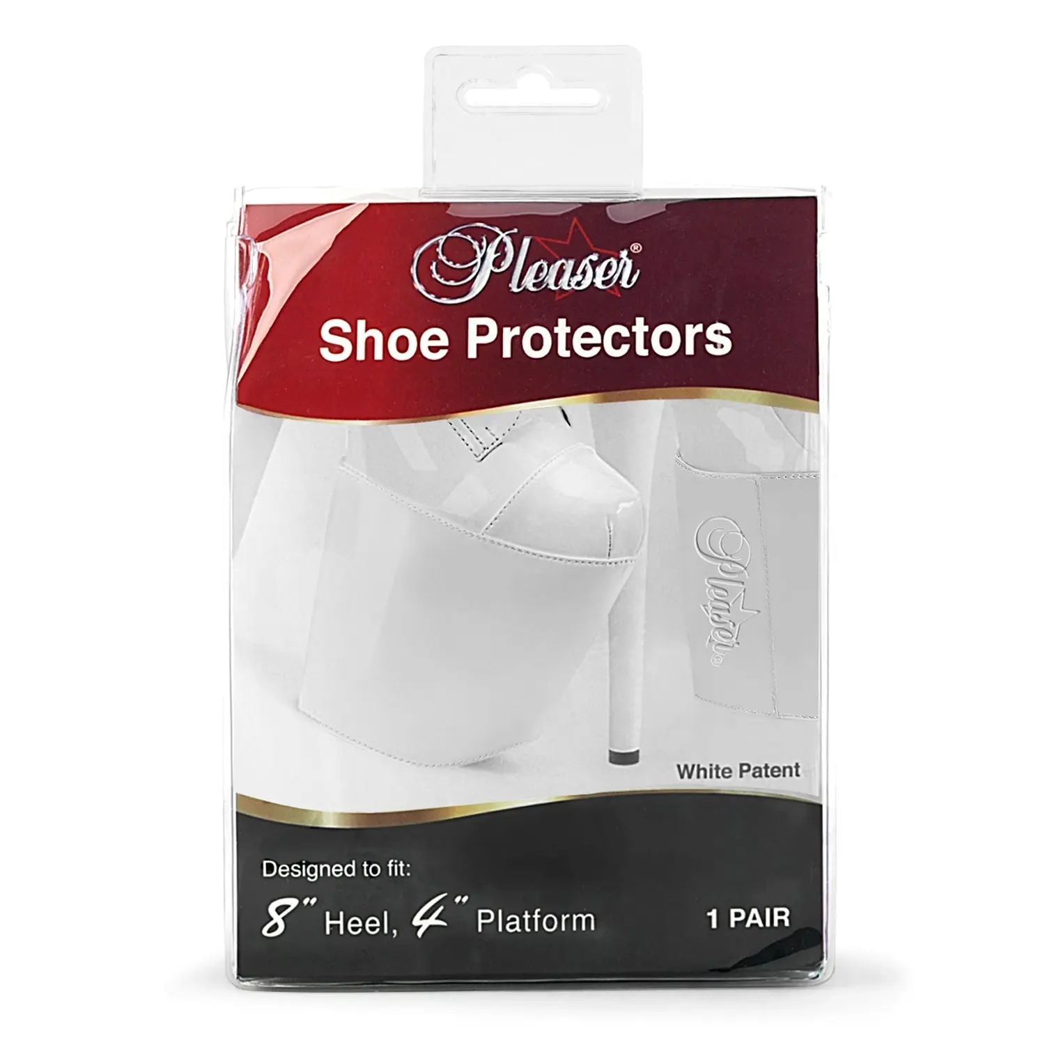 Closed-Toe Shoe Protectors, Pointed Toe Covers for 8-in Heels & 4-in Platforms with Concealed Hook & Loop Fastener, Toe Protectors For Shoes