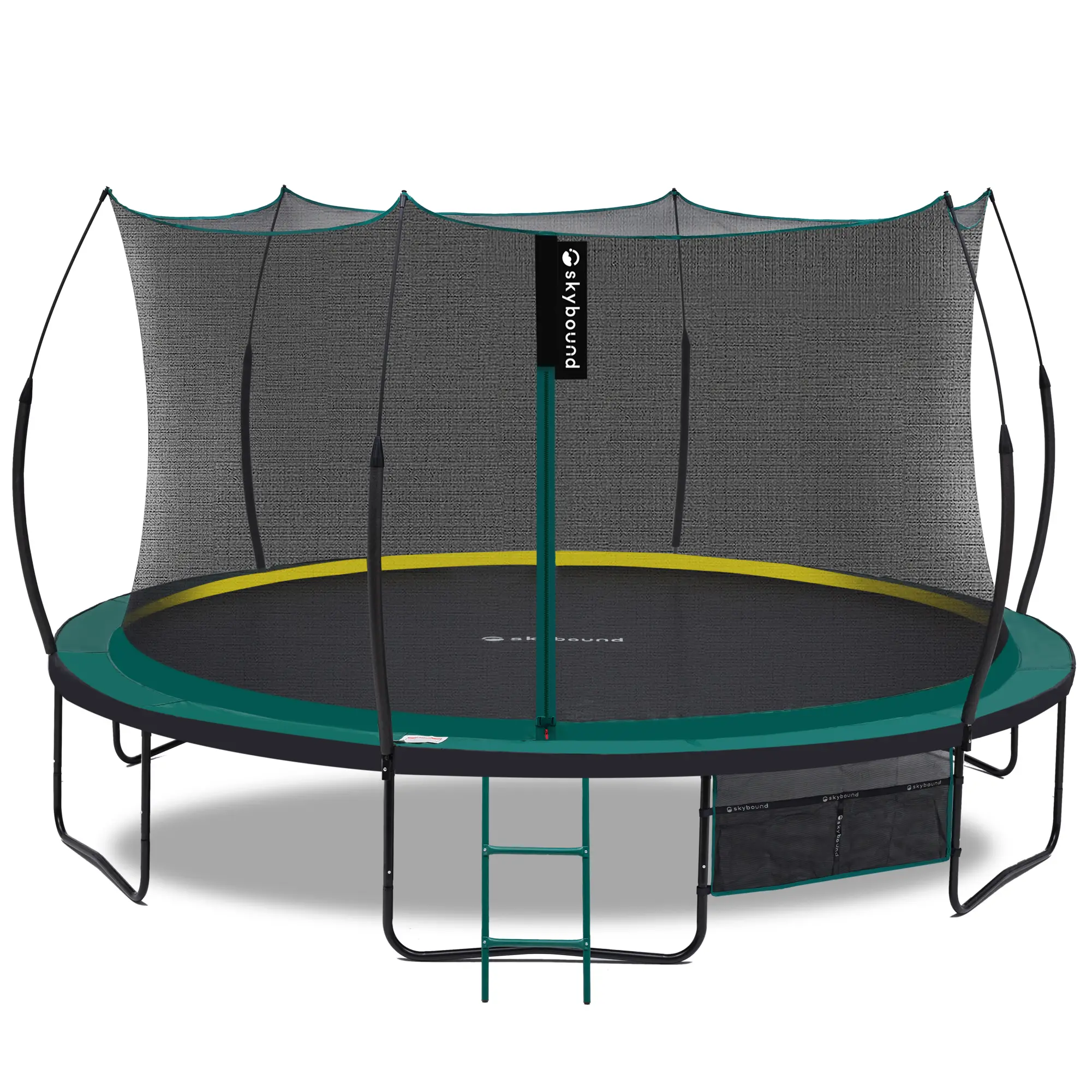 Springless Trampoline with Enclosure for Kids and Adults, 6/8/10/12/14FT, High-Strength Polypropylene Pad, Patented Bungee Cords, No-Gap Smart Zipper, 330 lbs Capacity, 5-Year Warranty, 5 Years, All-In-One Box
