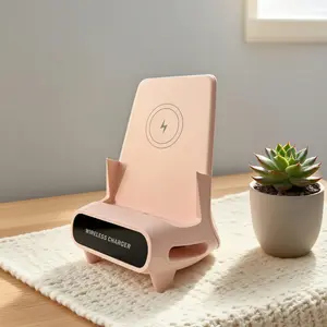 Creative Mini Chair Wireless Charger, Portable Charging Stand, Compatible with Phones Support Wireless Charging Functionality