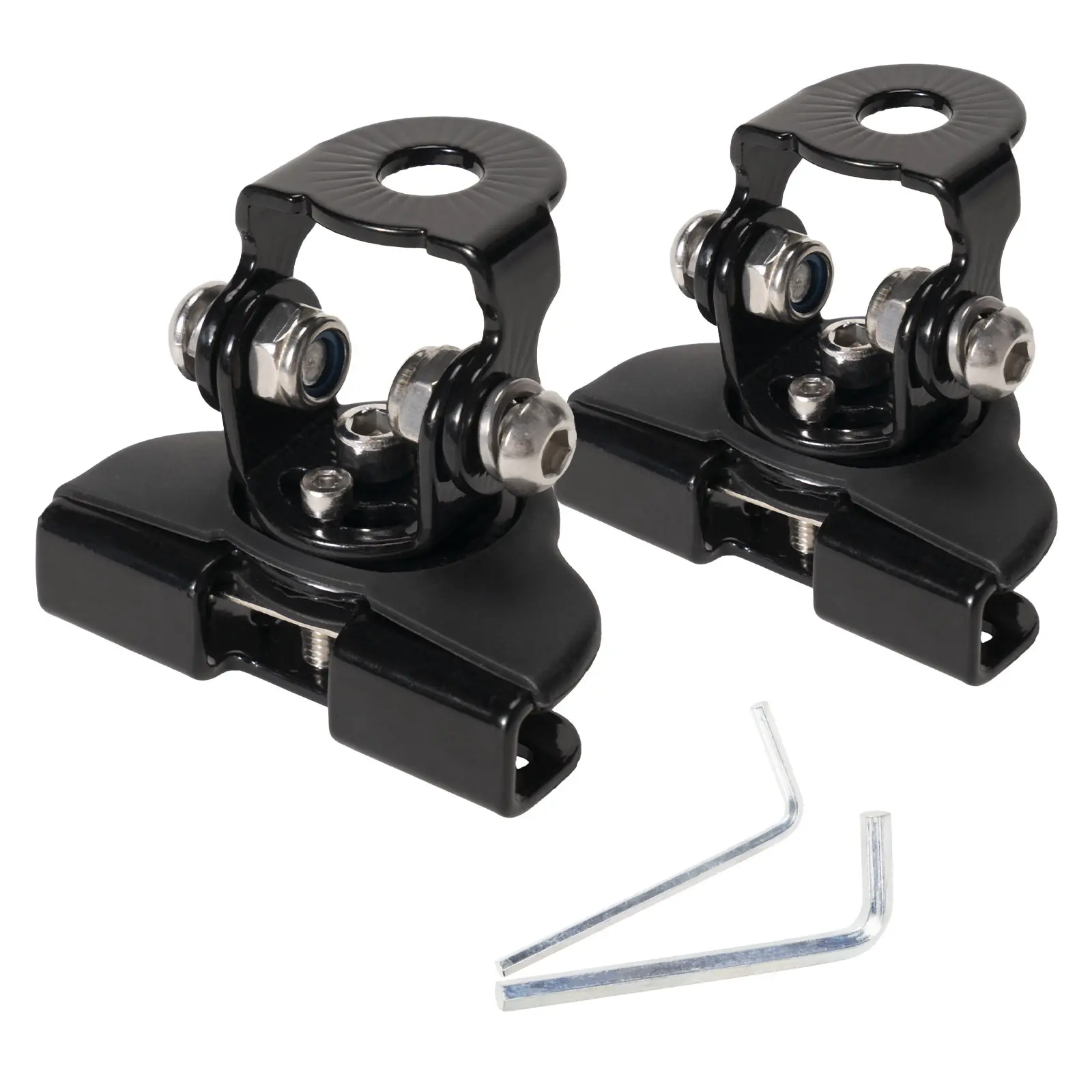 JIEPENG 2PCS Universal LED Light Bar Adjustable No-Drill Hood Pillar Clamp Mounts - Vehicle Light Bar Brackets, Car Accessories for SUV 4x4 Off-Road Trucks