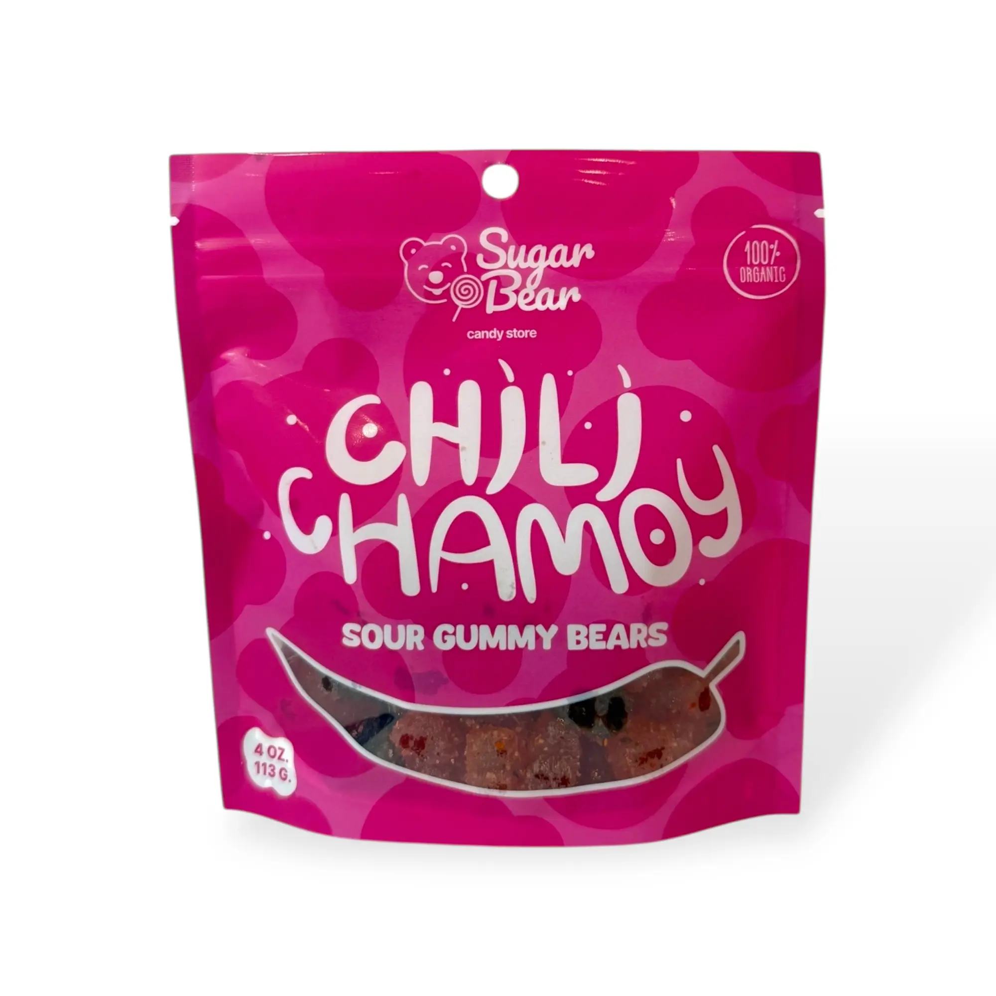 Chili Chamoy Sour Gummy Bears - Spicy & Sour Gummy Candy for Spicy Lovers - 4oz 8oz 1 lb Candy Bag
