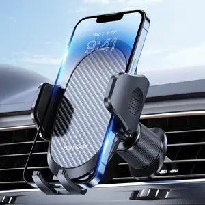 Phone Holders for Your Car with Metal Hook Clip, Air Vent Cell Phone Car Mount, Universal Automobile Cradle Fit for iPhone Android and All Smartphones, Dark Black