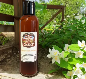 8 Oz Skin Care Lotion: "Honeysuckle Jasmine" made with Goat Milk Soap