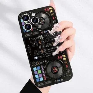 Phone Case - A Mobile Phone Case Designed with a DJ Mixer Controller Pattern, Featuring a Frosted End And Fine Holes, Made from TPU Material. This Trendy Camera-Protective Case Is Compatible with for iphone Models 11 Pro, 12, 13, 14, 15, 16