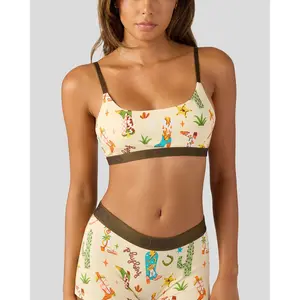 PSD Womens Playboy - Booted Scoop Bralette - Premium Modal Fabric Bralette with Adjustable Straps, Soft Comfortable and Cute Womenswear