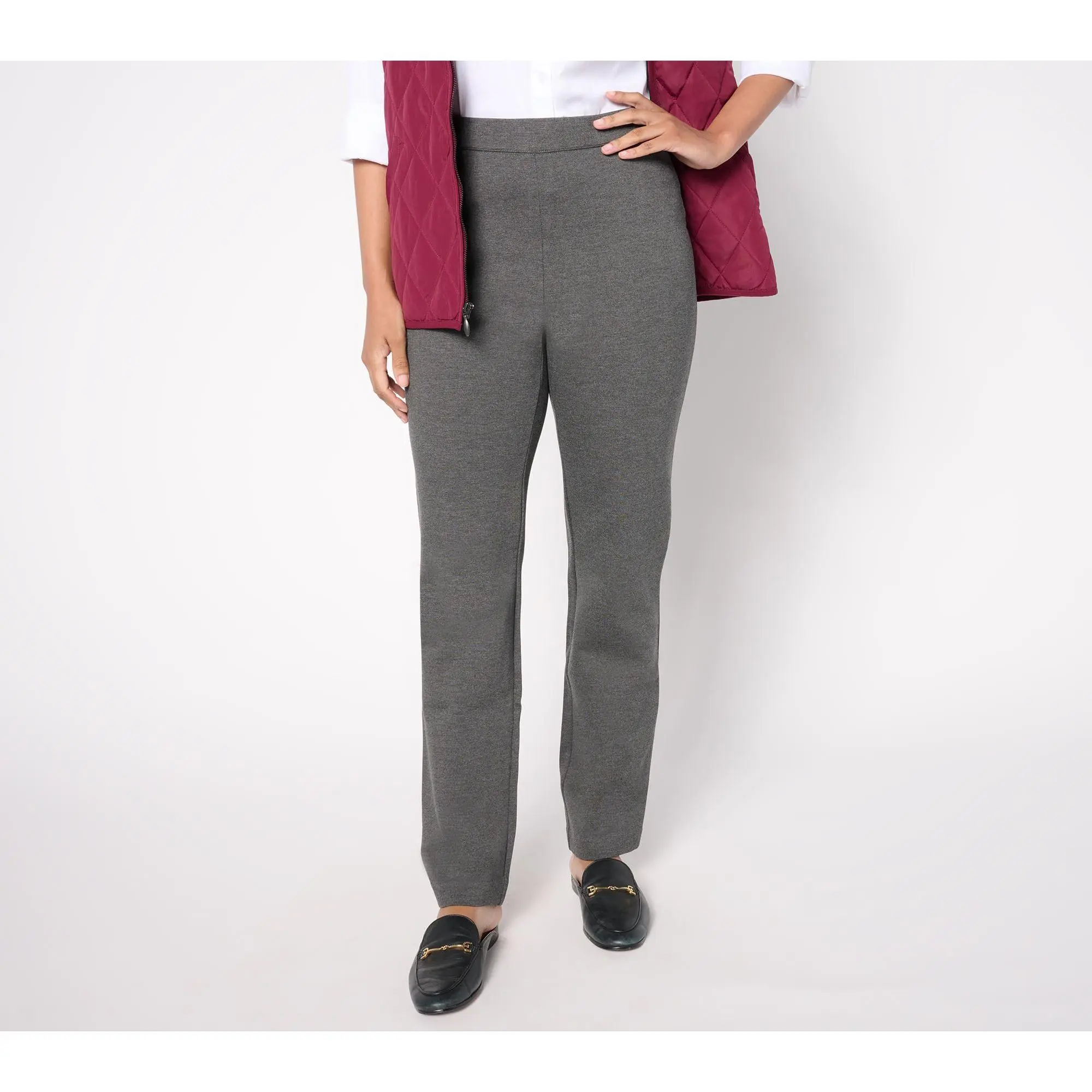 Coldwater Creek Regular Ponte Slim-Leg Pants