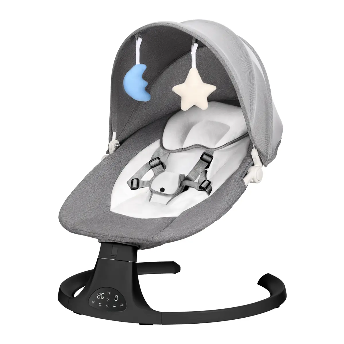 #DealsForYouDays，G TALECO GEAR Baby Swing for Infants，Portable Bouncer&Rocker with 5 Speeds Bluetooth Control，Newborn Baby Stuff