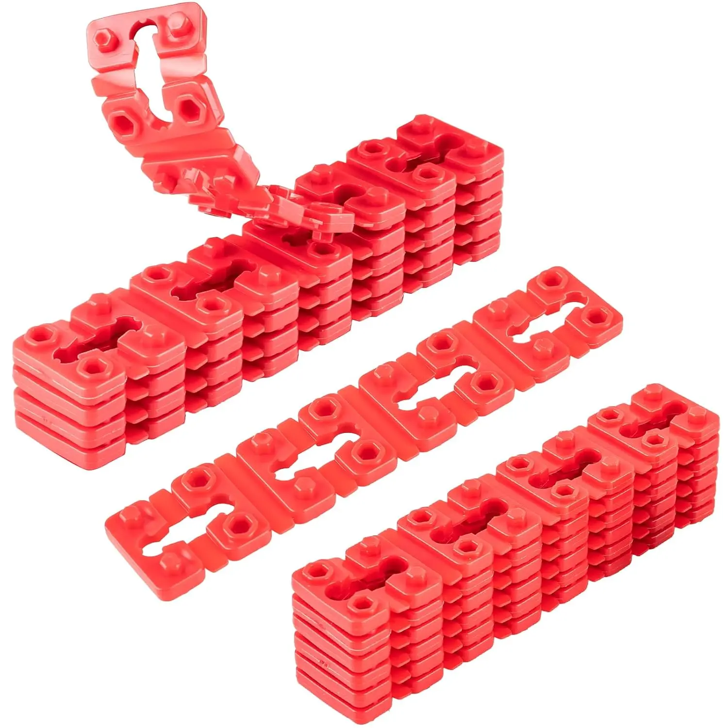 Electrical Box Outlet Spacers, 48-Piece Plastic Stackable Spacers Kit for Box Extenders, Wall Plates & Tile Backsplashes – Loose Outlet/Switch Repair Solution