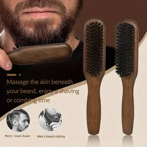 Men Beard Brush Hair Styling Comb Multi-functional Grooming Tool Fine Tooth Design for Even Oil Application for Home Travel Use Hair Care Comb