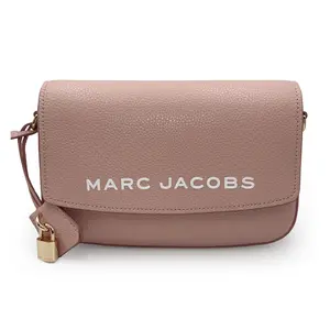 Marc Jacobs The Mini Crossbody Bag Blush Pink Textured Leather Chic Everyday Essential with Adjustable Strap & Gold-Tone Hardware
