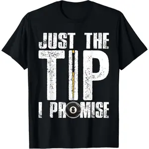 [100% Cotton]   Funny Billiards Pool Cue Shirt Billiard Players Gift T-Shirt Golf Gift T-Shirt For Men And Women