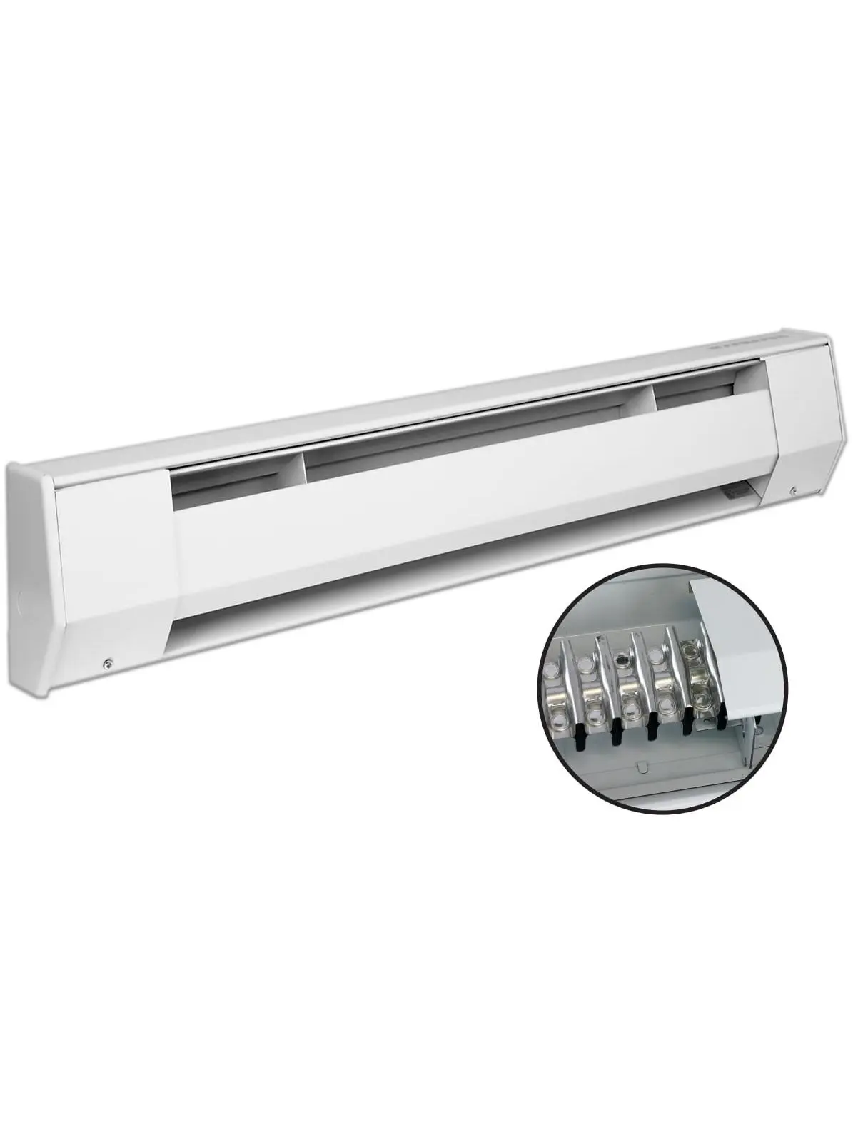 3 ft. 120V K Baseboard Heater - 750W, White