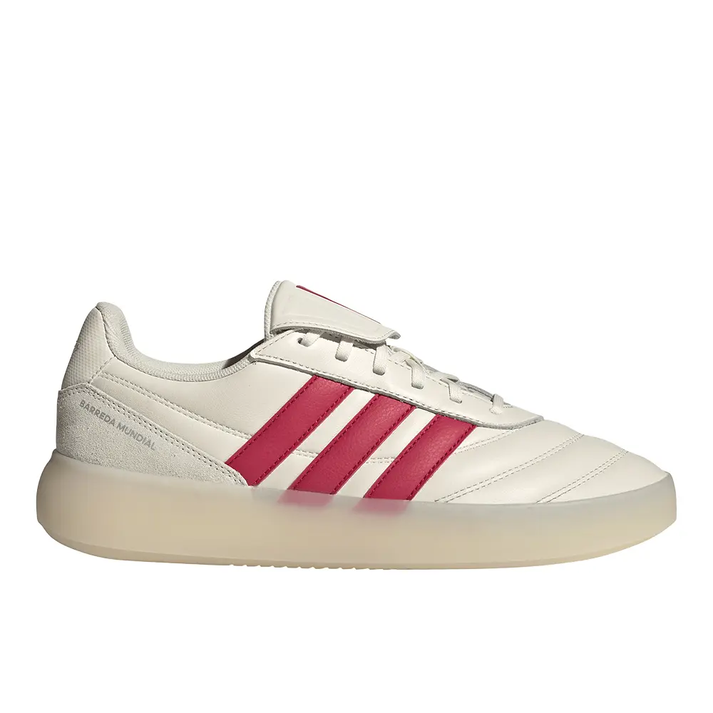 adidas Mens Barreda Mundial Lace Up Sneakers Shoes Casual - Off White, Red