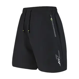 Men's Quick-Dry Athletic Shorts with Zipper Pocket Elastic Waist Drawstring Workout Shorts for Running & Gym Menswear Tropical