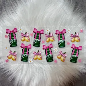 Lemon Soda -UVDTF Wrap 16oz Cup Wrap Decorative Stickers Waterproof Glass