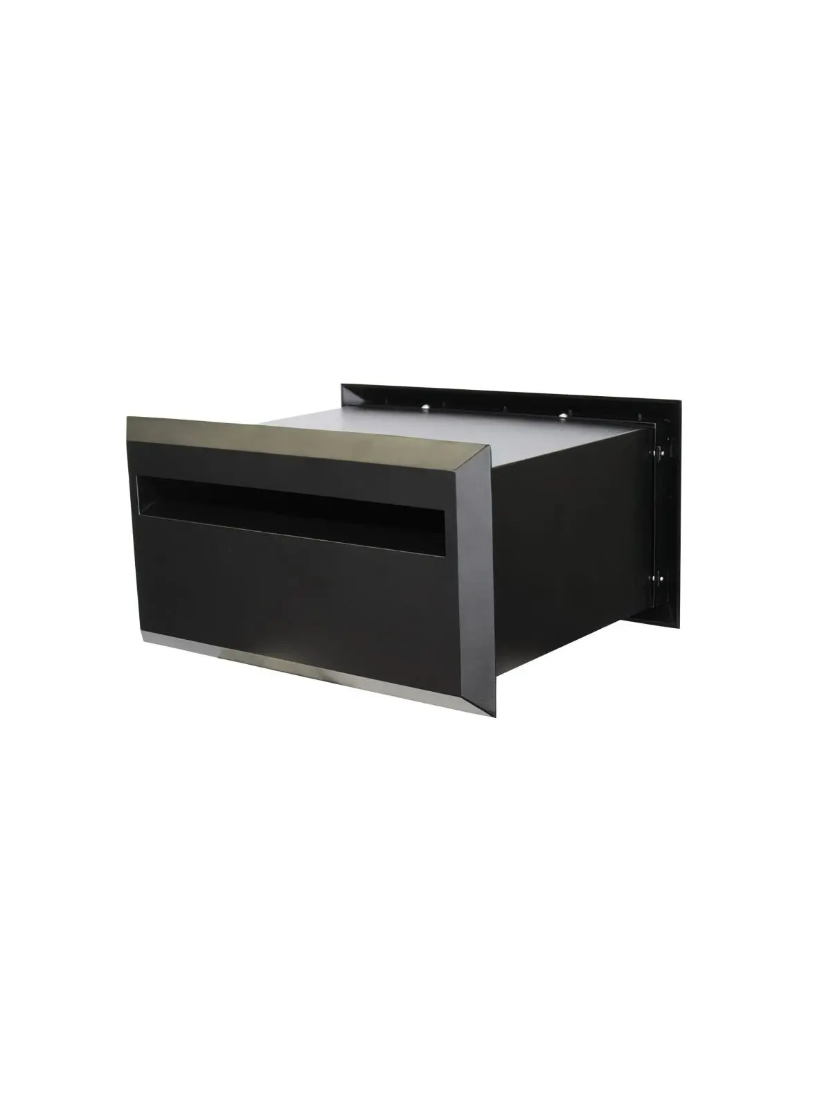 Fenwood Adjustable Locking Column Mailbox - Black, Decorative Wall-Mount Anti-Theft Door Letterbox