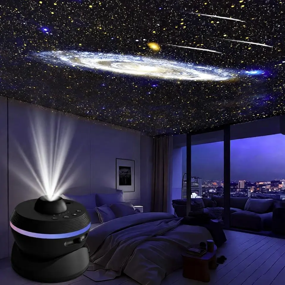 New 13-in-1 Upgraded Lens Meteor And Galaxy Galaxy Projector , Holiday Gift atmosphere Features An Ultra-wide Projection And Multi-color Night Light, Suitable For Living Rooms, Bedroom,Tent Decoration