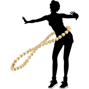 ROUND Wooden Hula Weighted Exercise Hoop for Fitness Natural smart  hula  hoop Home Gym Home Workout Equipment