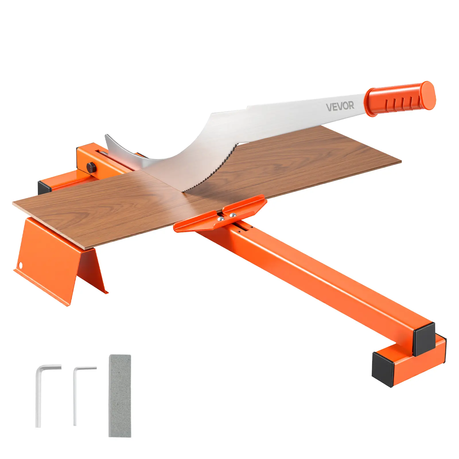 【SummerFinds】VEVOR 12-in Rubber Coated Tile Cutter, 10mm Thick Laminate Cutter with Cutting Angle Guide, Honing Stone, D2 Steel Blade for Home Renovation, Rubber Coated Tile Cutters
