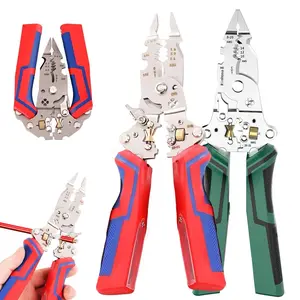 2026 Upgraded 14-in-1 Rechargeable Wire Stripping Pliers, 12-250V Voltage Tester, Heavy-Duty Electrical Pliers & Wire Cutters for Home & Professional Use