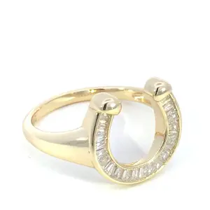 Make It Happen Gold Horseshoe Ring for Women Statement Accessory Luck