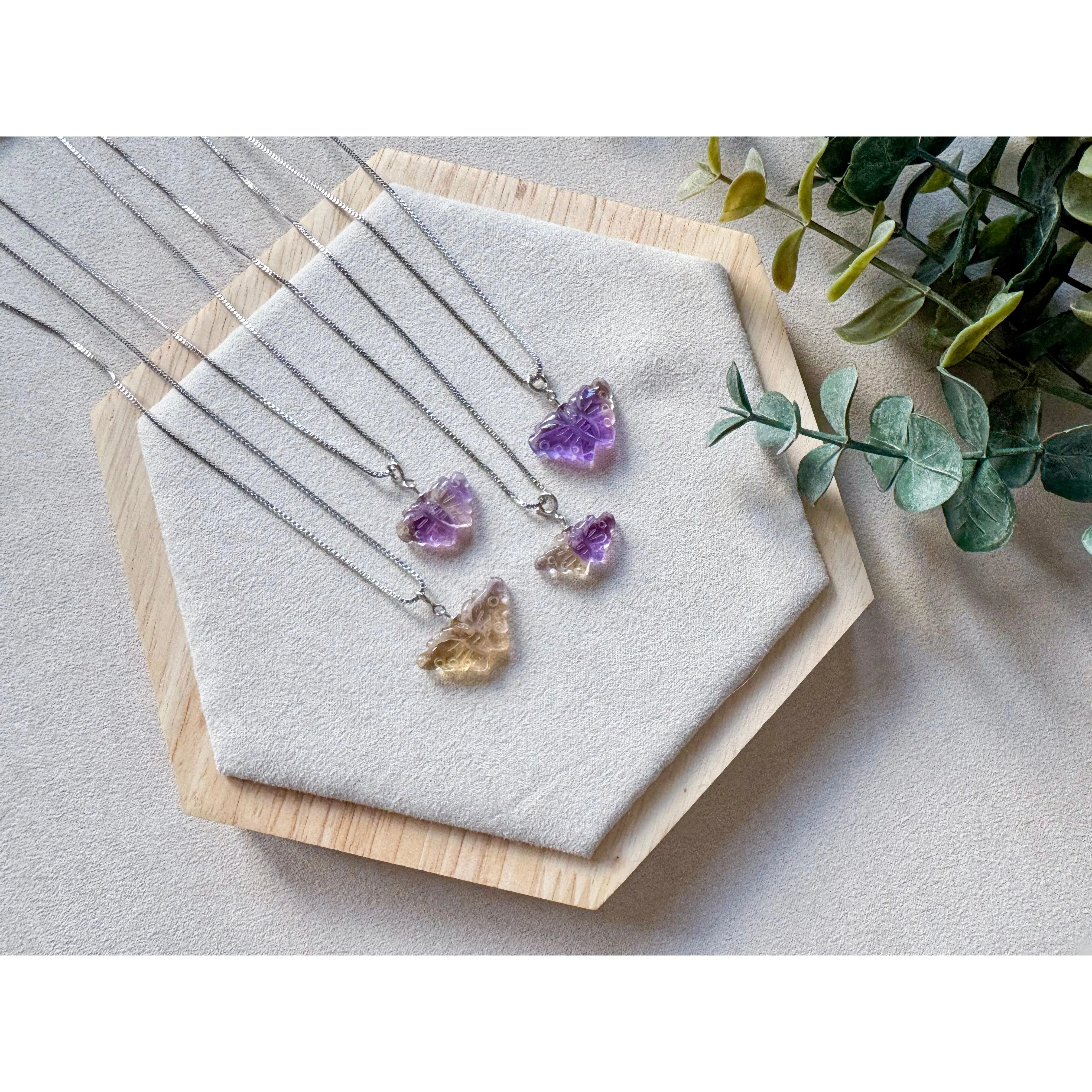 Ametrine Mini Butterfly Sterling Necklace