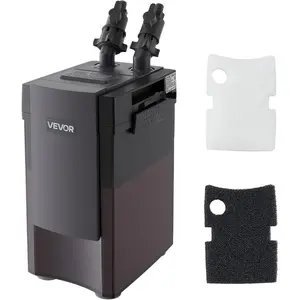 VEVOR 396GPH Canister Filter, 4 - Stage External Aquarium Filter with Powerful Pump, Water Circulation Cleaning Machine with Media for Large Fish Tanks and Aquariums Up to 125 Gallons, for Freshwater