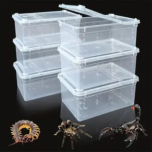 6pcs Reptile Terrariums, Amphibian Habitat Boxes, Spider, Scorpion, Centipede, Snail, Lizard, Gecko Pet Cages, Climbing Pets Containers