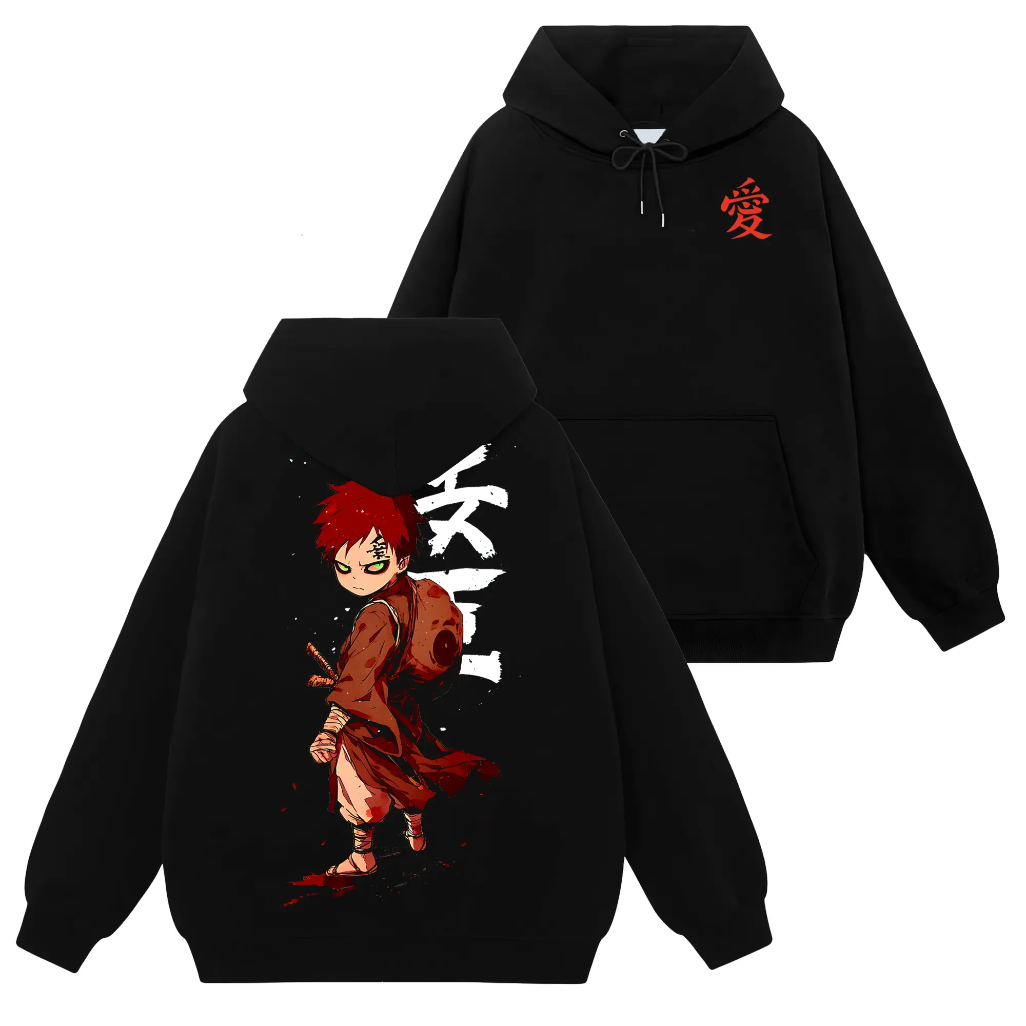 [Shinobi Shop] Limited Gaara Kazekage Hokage Shukaku - Naruto Shippuden #183 Hoodie T-Shirt Sweatshirt, Retro Vintage Unisex Graphic 90s Cotton, Gift For Wibu, Anime Manga Y2K Streetwear Fabric Womenswear