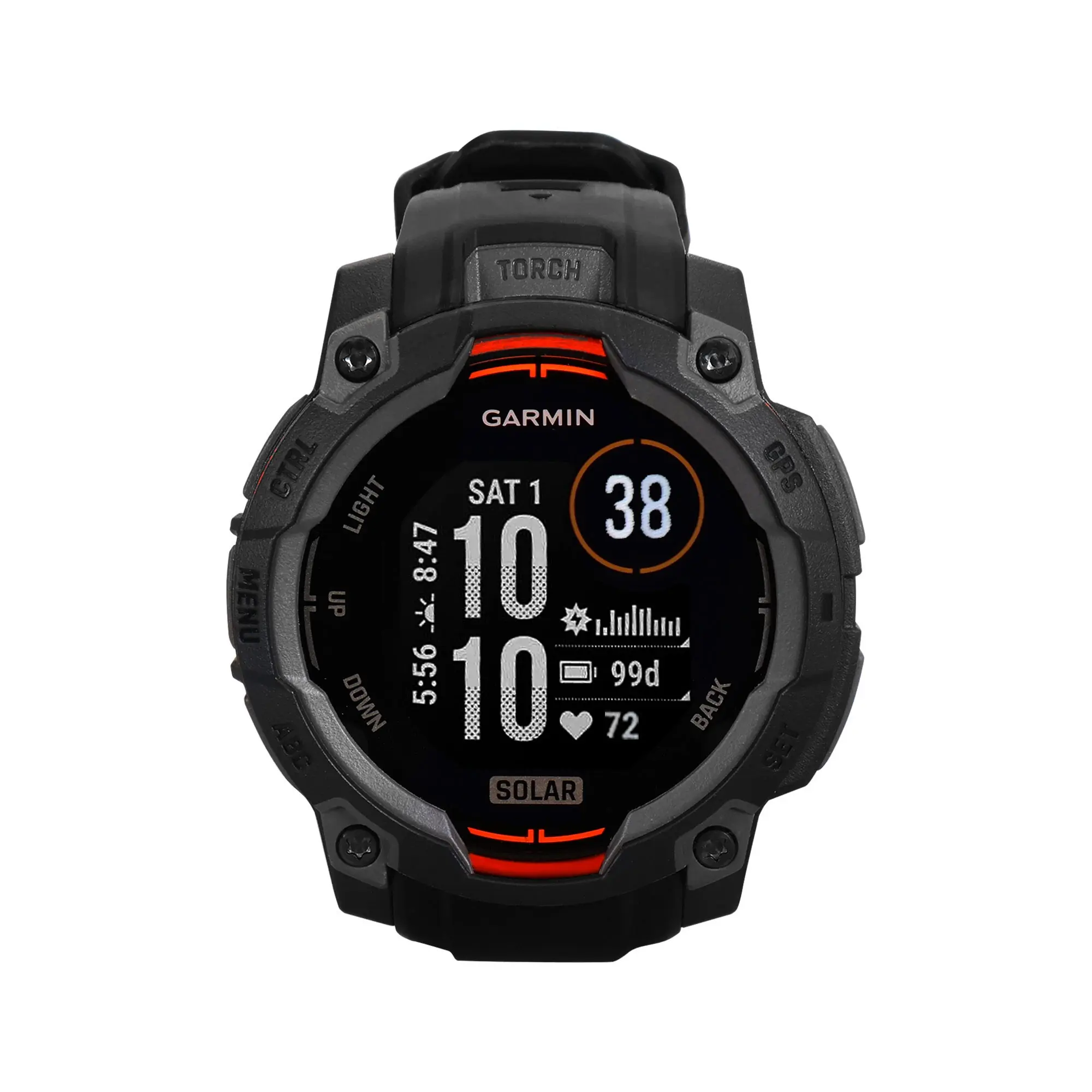 Garmin Instinct 3 Solar Rugged Outdoor GPS Smartwatch - 45mm, Silicone Band (Black)