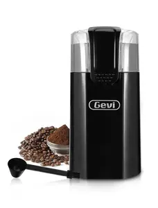 Gevi Electric Coffee Grinder with Stainless Steel Blades, 12 Cups, Black