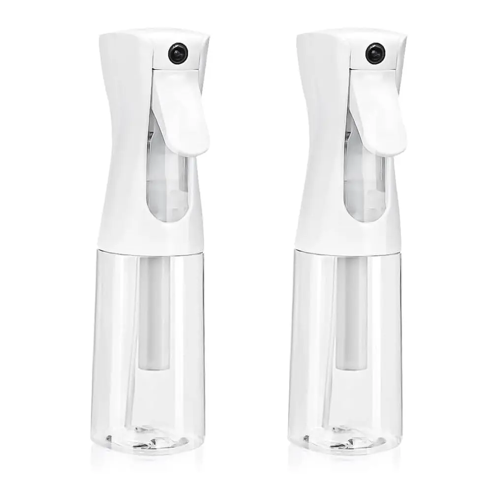 2 Pcs Continuous Spray Bottle - Ultra Fine Mist Refillable Handheld Sprayer, Hair Styling & Plant Misting Tool, Household Cleaning & Steamer Iron Jar Accessory for Professional Salons & Home Supplies Use