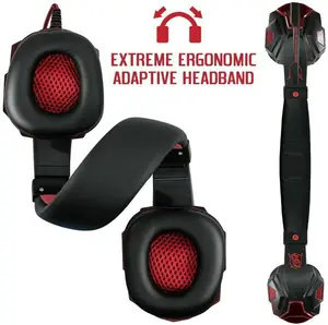 3.5Mm Gaming Headset Mic LED Headphones Stereo Bass Surround for PC PS4 Xbox One Audio Electronic