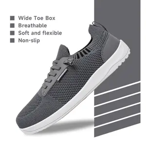 HOBIBEAR Barefoot Minimalist Shoes Womens Mens | Zero Drop | Wide Width Canvas Slip-on Shoes