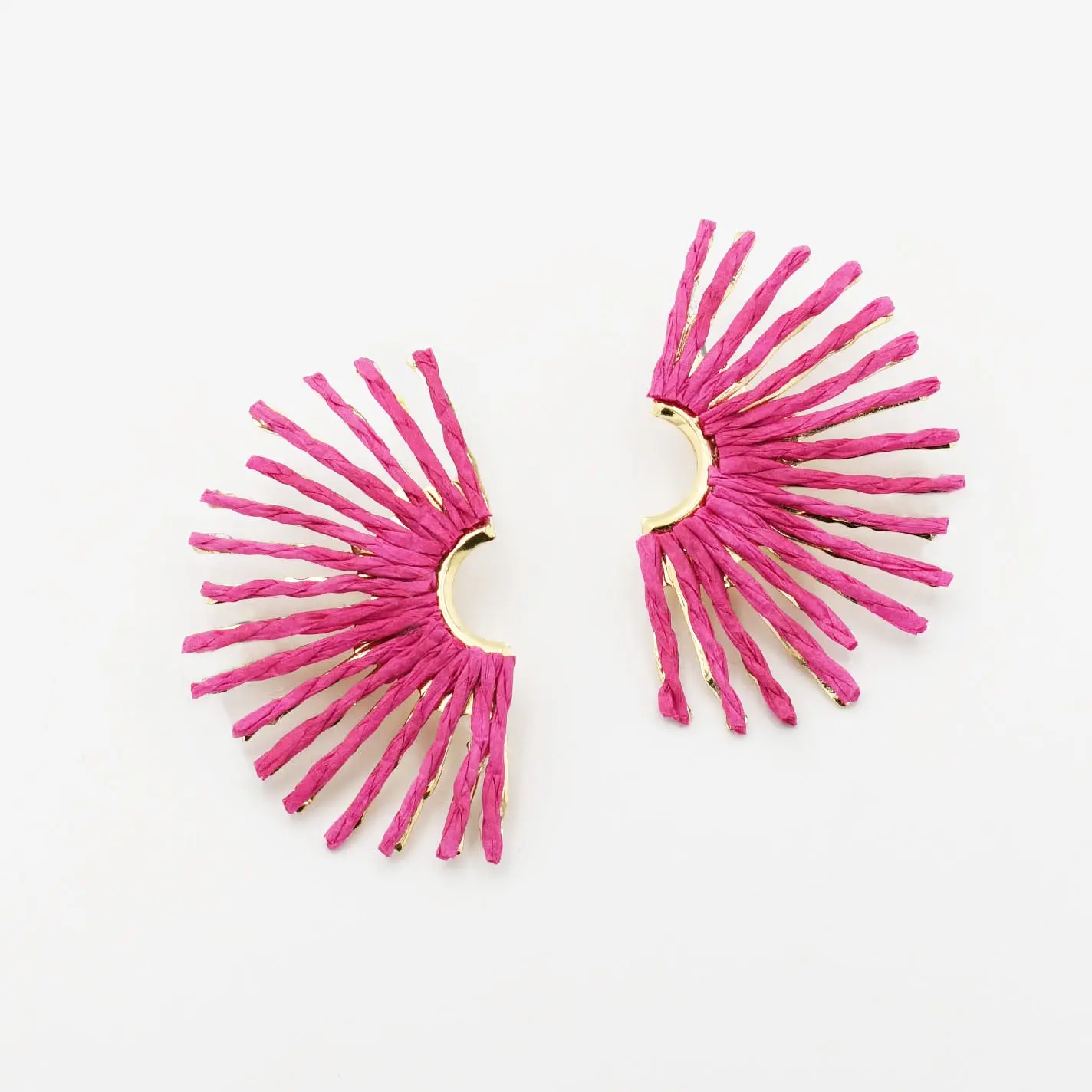 Pink Raffia Fan A45 Pink Raffia Fan A45