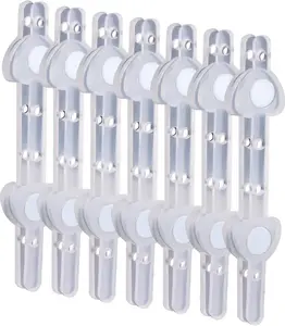 7 Pairs Clear Boutonniere Magnets Transparent Floral Magnetic Clips Flower Corsage Pin Magnetic Brooches Fasteners for Handmade Wedding Bride Corsage Making Accessories