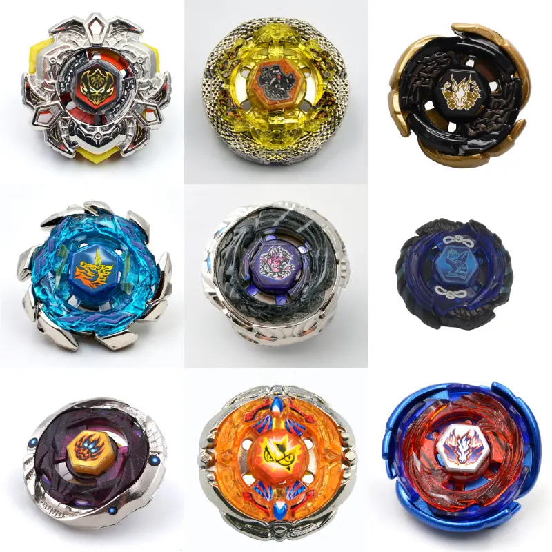 Fusion Masters Fun Unisex Battle Tops Set BB118 - Metal Gyro Toy with Mixed-Color Plastic Bodies, Metal Accents, 9 Designs, BB-TMH Galaxy Pegasis Black-Go for Kids 6+ (No Launcher/Retail Packaging)