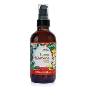 Dr. Colbert, MD Nano Reduced L-Glutathione Liquid Spray | Raspberry Flavor | by Divine Health | Nanonization | Superior Absorption | Includes Vitamin C | Sugar Free | 60 Servings | 4oz