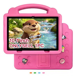 10.1 Inch New Kids Touchscreen Wireless Tablet, Student Learning Tablet Set, 5g Network + Fast WiFi, Dual Cameras, Shockproof Case, Educational Gift, Blue/Pink/Orange/Green,fashionable multi-color design, no power adapter