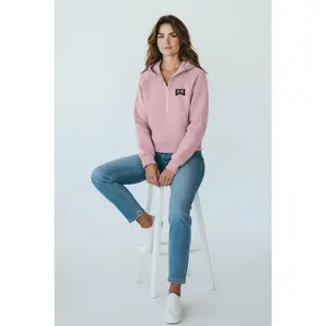Cropped Half-Zip Hoodie