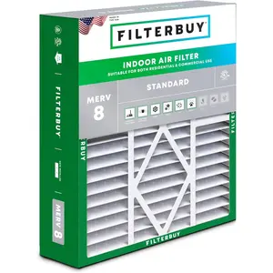 Filterbuy 19x20x5 Air Filter (1-Pack), Pleated MERV 8 Dust Defense HVAC AC Furnace Air Filters for Bryant / Carrier, BDP, Day & Night, and Payne