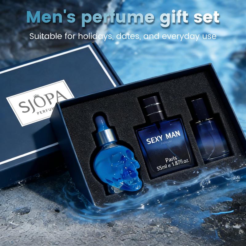 Men's Fragrance Discovery Set - 3-Piece Affordable Luxury Mini Multi-Pack, 0.85 fl oz Each, Long-Lasting Fresh Clean Masculine Scents, Ideal for Holiday Gifts & Daily Use