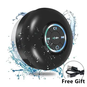 Mini Bluetooth Shower Speaker with LED Light Portable IPX4 Waterproof Hands-Free Speakerphone Rechargeable via Micro USB Wireless Stereo for Beach Shower Home Audio Smartphone Anniversary Gift Horror Gifts Boo Baskets GF