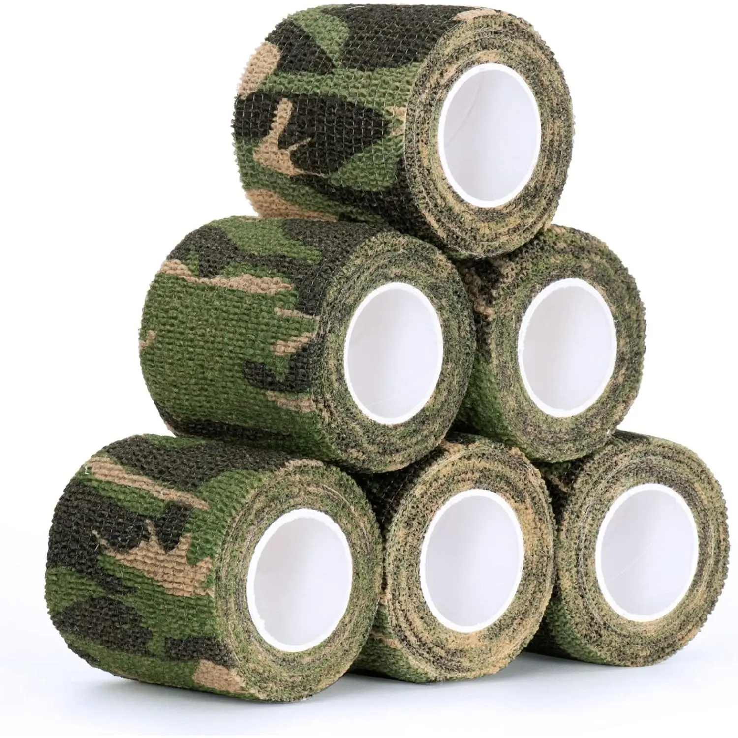 Self-Adhesive Camouflage Tape Wrap Protective Camo Form Non-Woven Stealth Camo Tape Stretch Bandage for Outdoor Camping 5CM x 4.5M