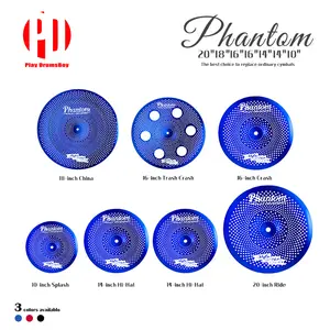 Play DrumsBoy PD 7-Piece Silent Cymbal Set Pro-Grade Noise-Reducing Drum Accessories Available In Blue Red & Black For Studio Live Performance Percussion Instrument