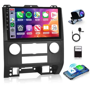 9 in Android 15 Car Radio with 2G+32G, Carplay, Android Auto, GPS Navigation, WiFi, Bluetooth, FM & Backup Camera for Ford Escape 2007-2012 and Mazda Tribute 2007-2012 fathersdaygift